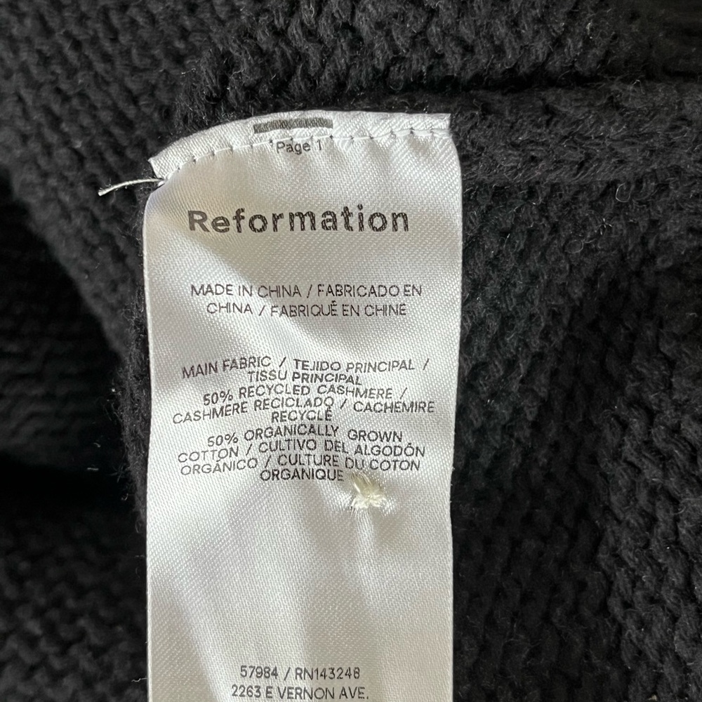 Reformation Franco Split Hem Cardigan - Picture 5 of 8
